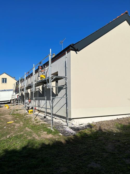facade avec echaffaudage